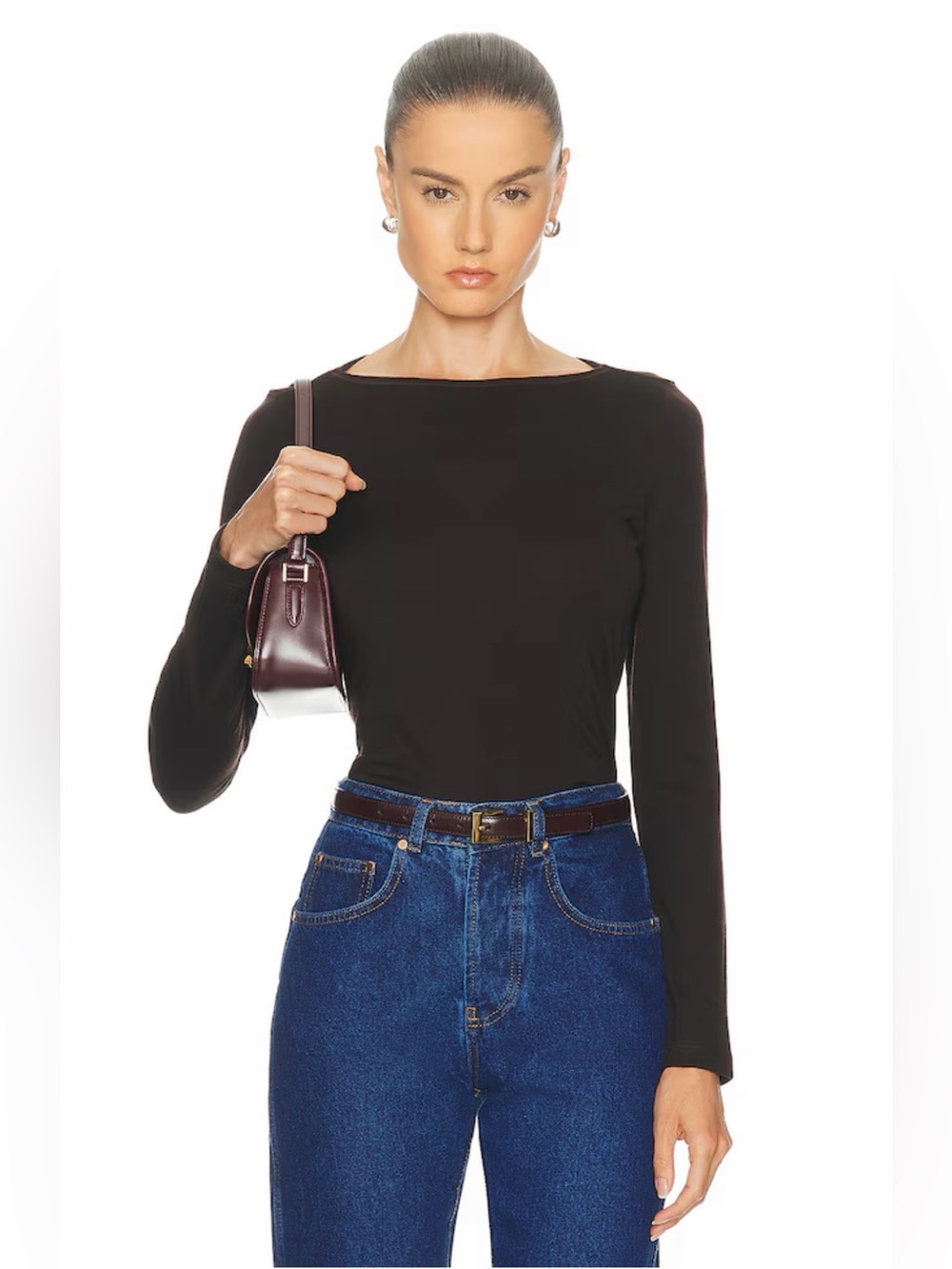 RENGGLI Long Sleeve Boatneck Top 100 % Wool
S